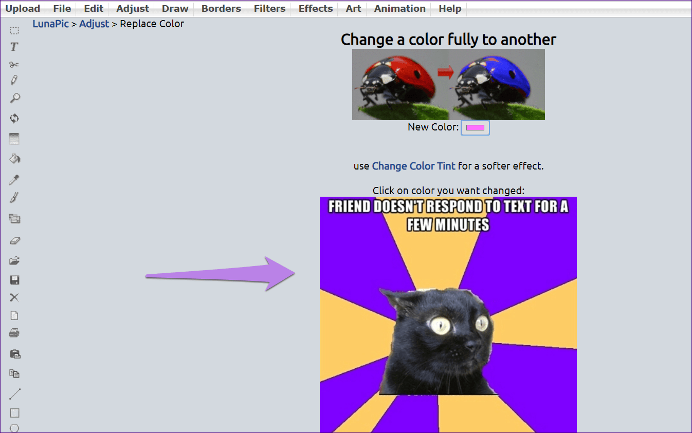 Replace Color Of Image Online 7A