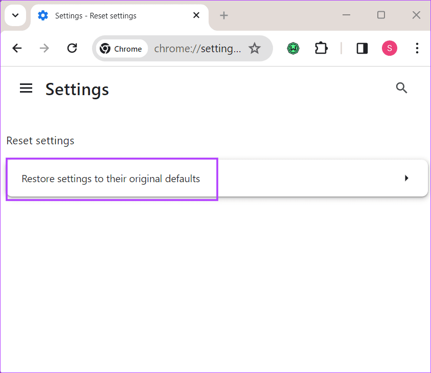 reset chrome settings 3 2