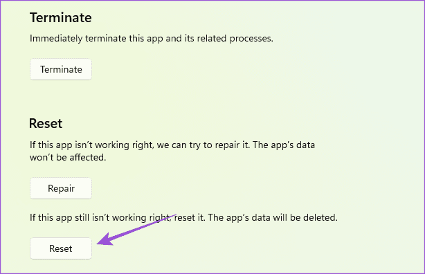 reset phone link windows 11