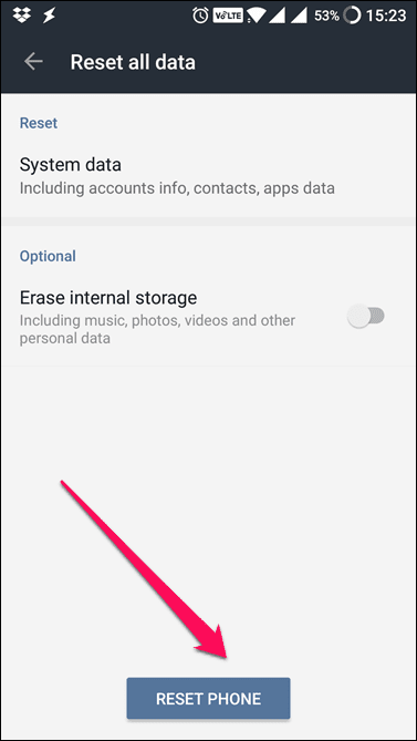 Reset Phone Option To Format Android