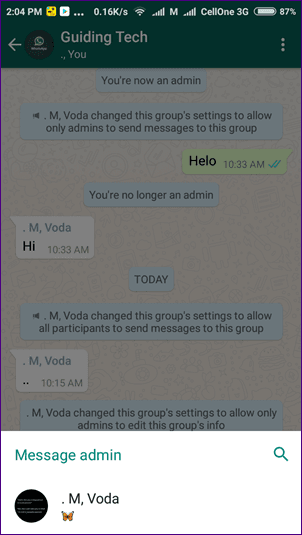 Restricted Whatsapp Group Settings 13