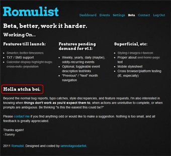 Romulist Features