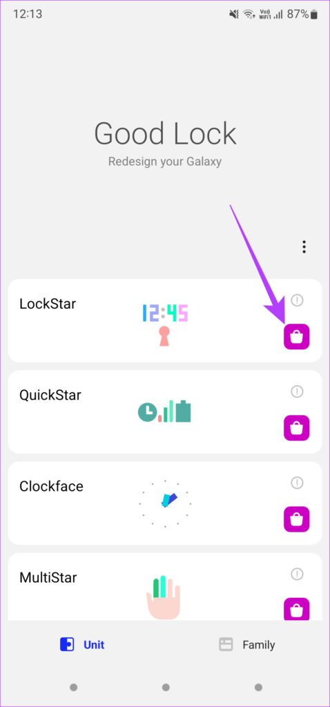 Install good lock for changing lock screen
