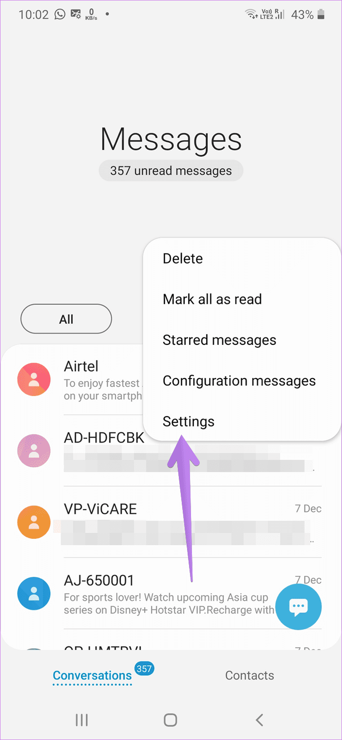 Samsung phone not receiving messages fix 5