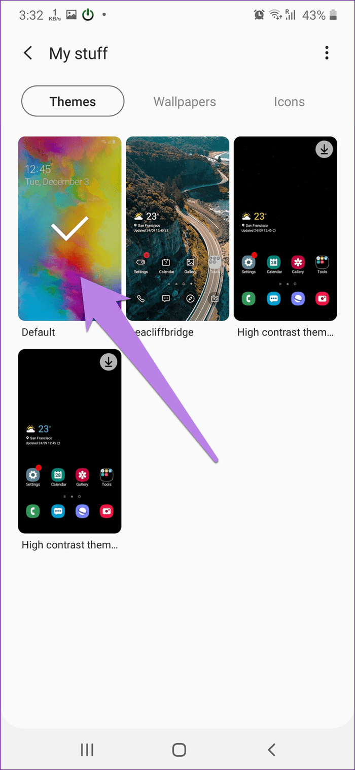 Samsung themes not working 8