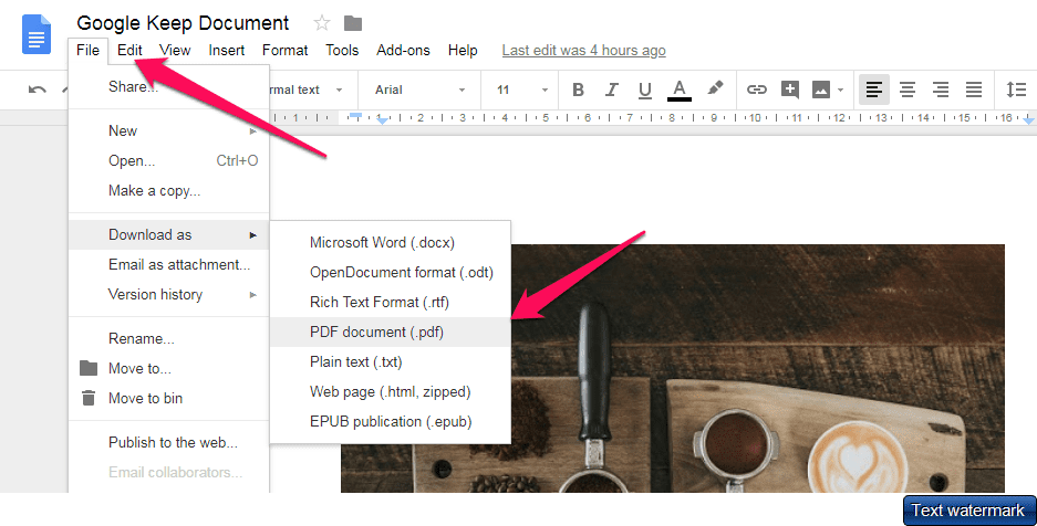 Save Google Doc As Pdf For Evernote