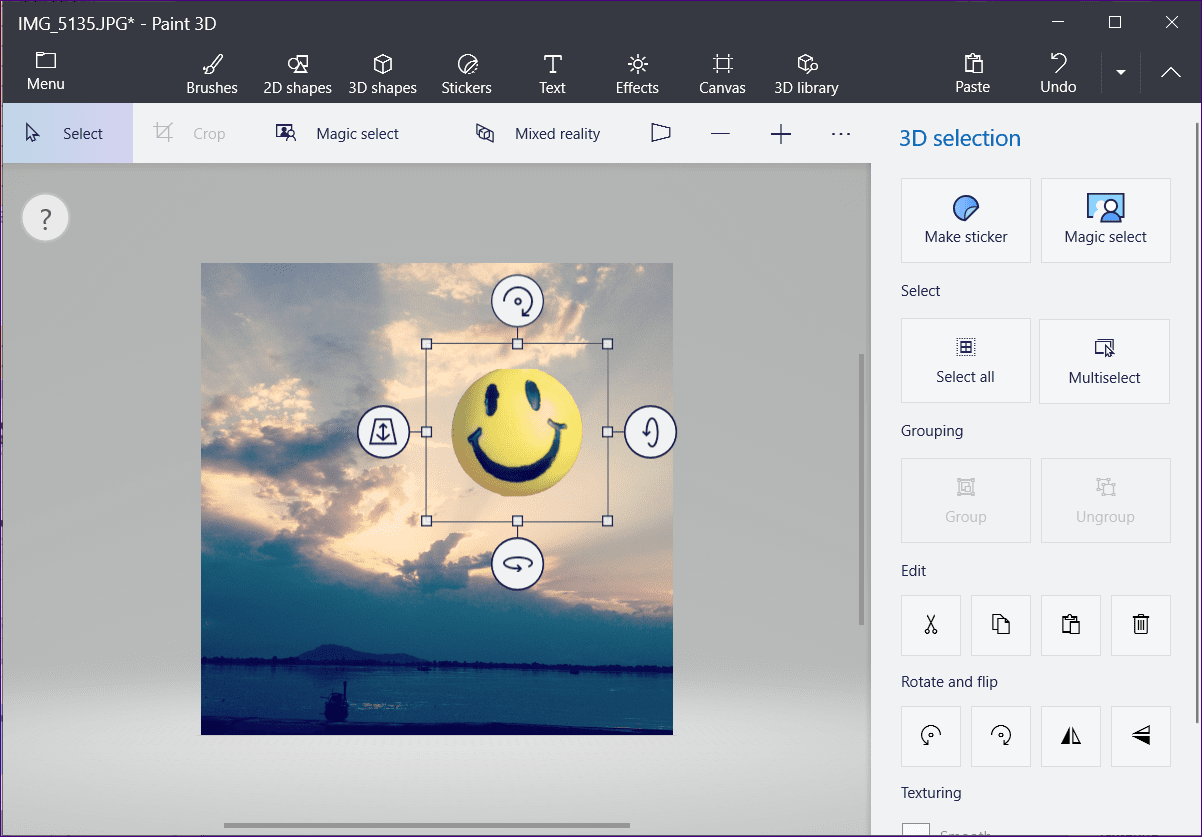 Save magic select image in paint 3d 23