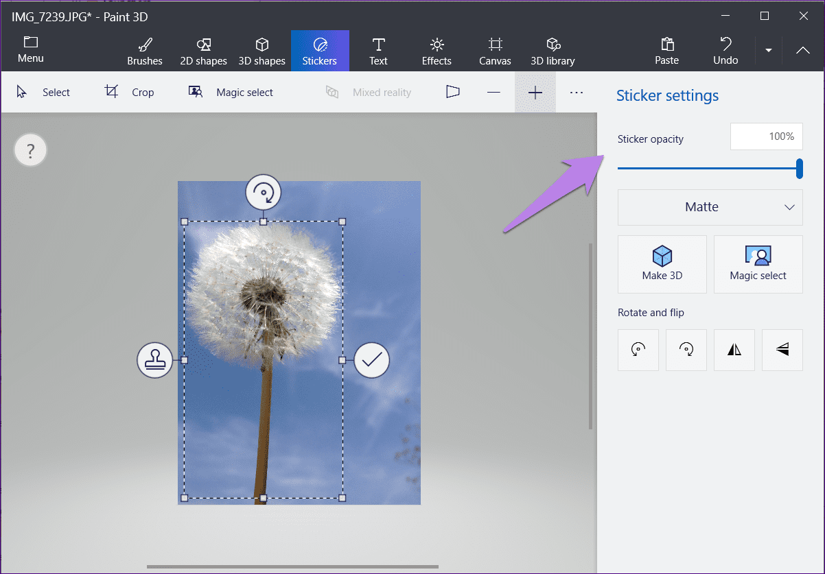 Save magic select image in paint 3d 25