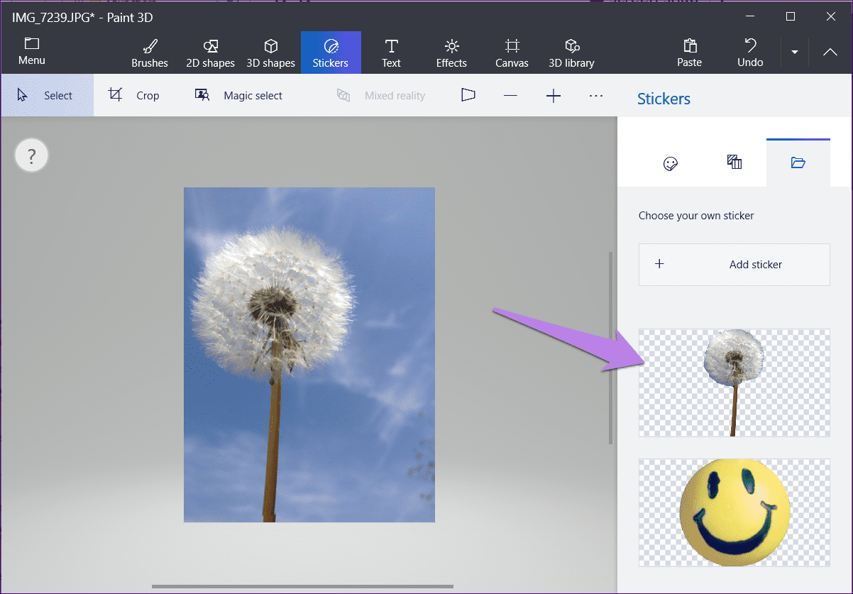 Save magic select image in paint 3d 26