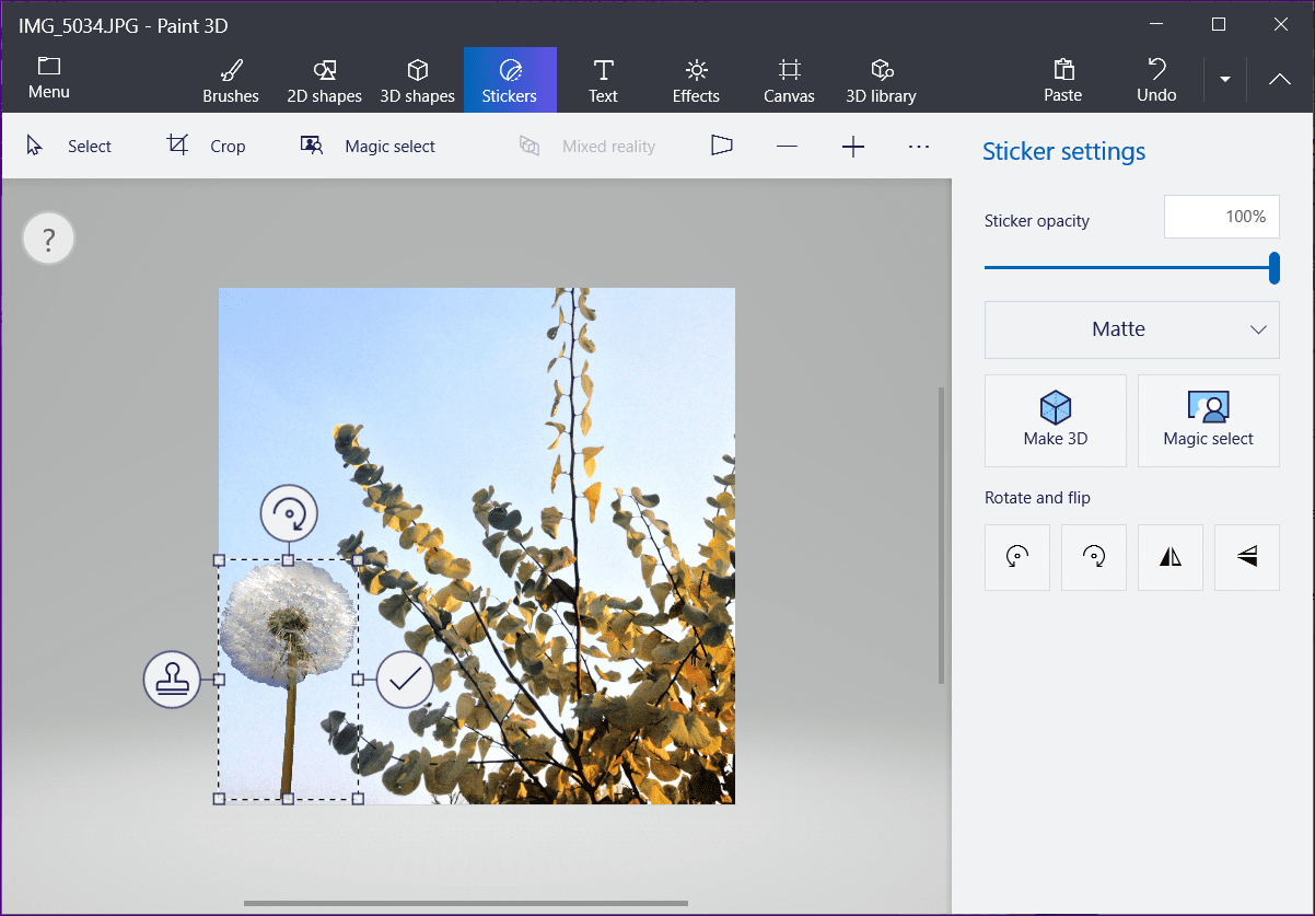 Save magic select image in paint 3d 28
