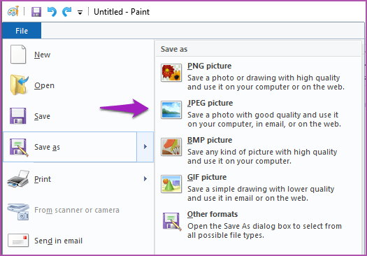 Save Screenshot Jpg Paint Windows