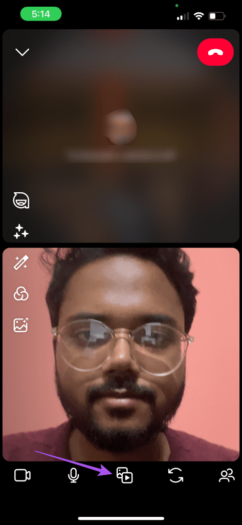 screen sharing instagram video call mobile