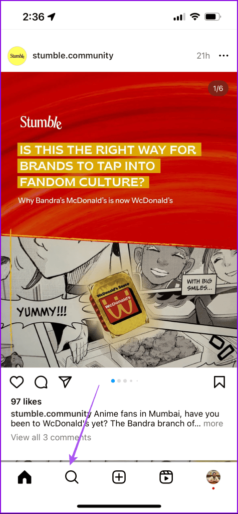 search instagram app