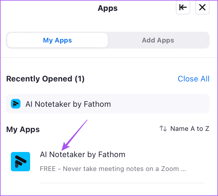 select ai notetaker on zoom call