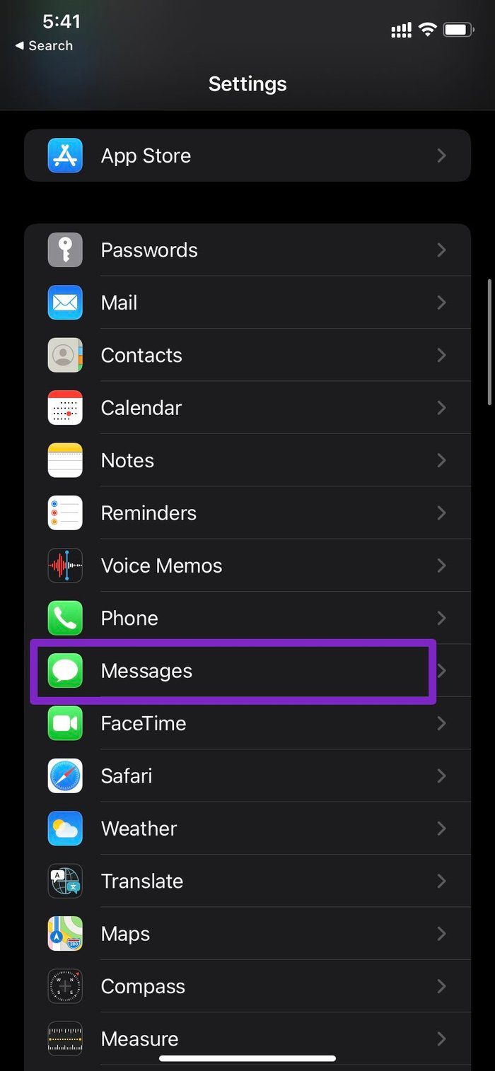 Select messages on iPhone