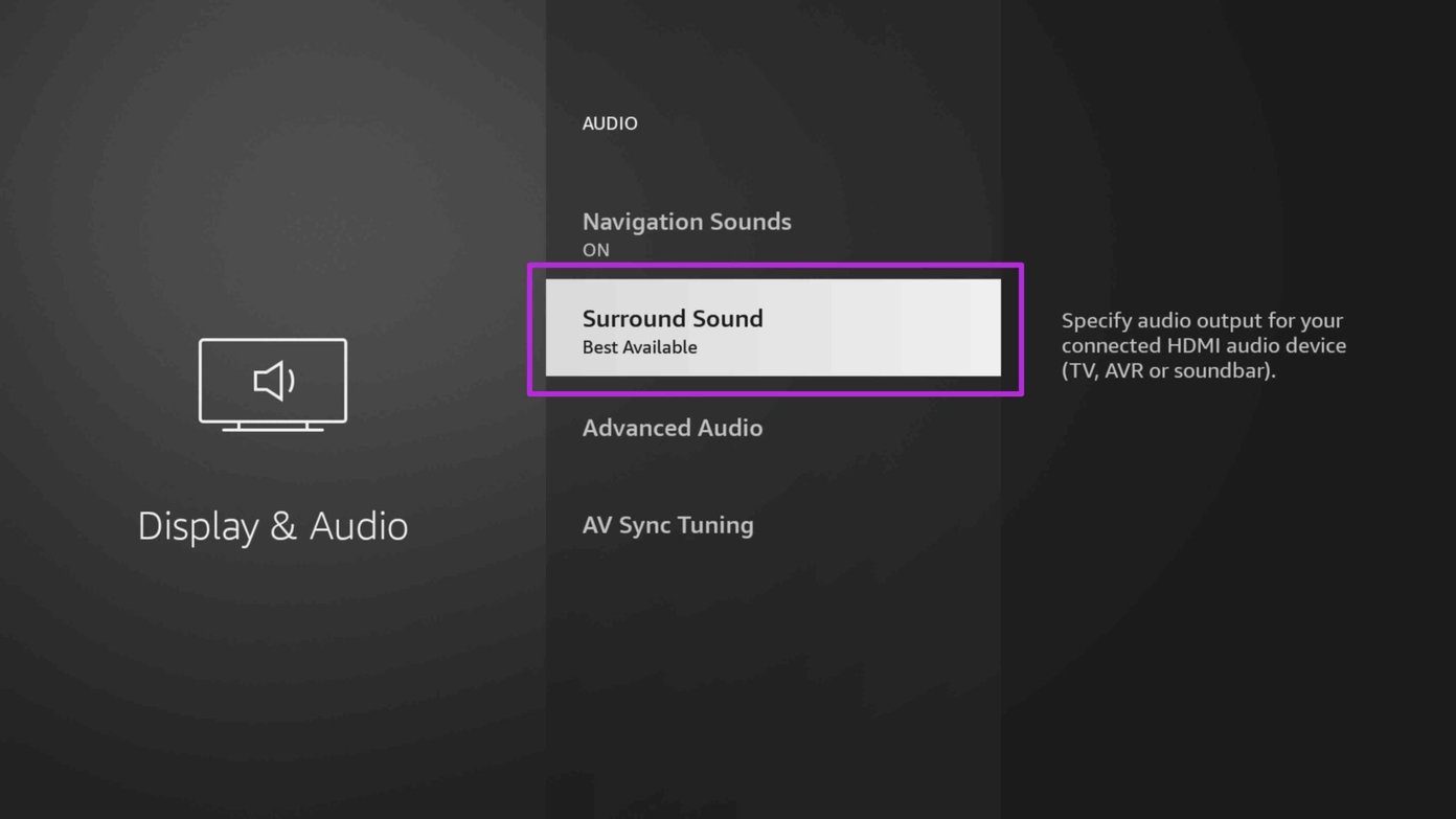 Select surround sound