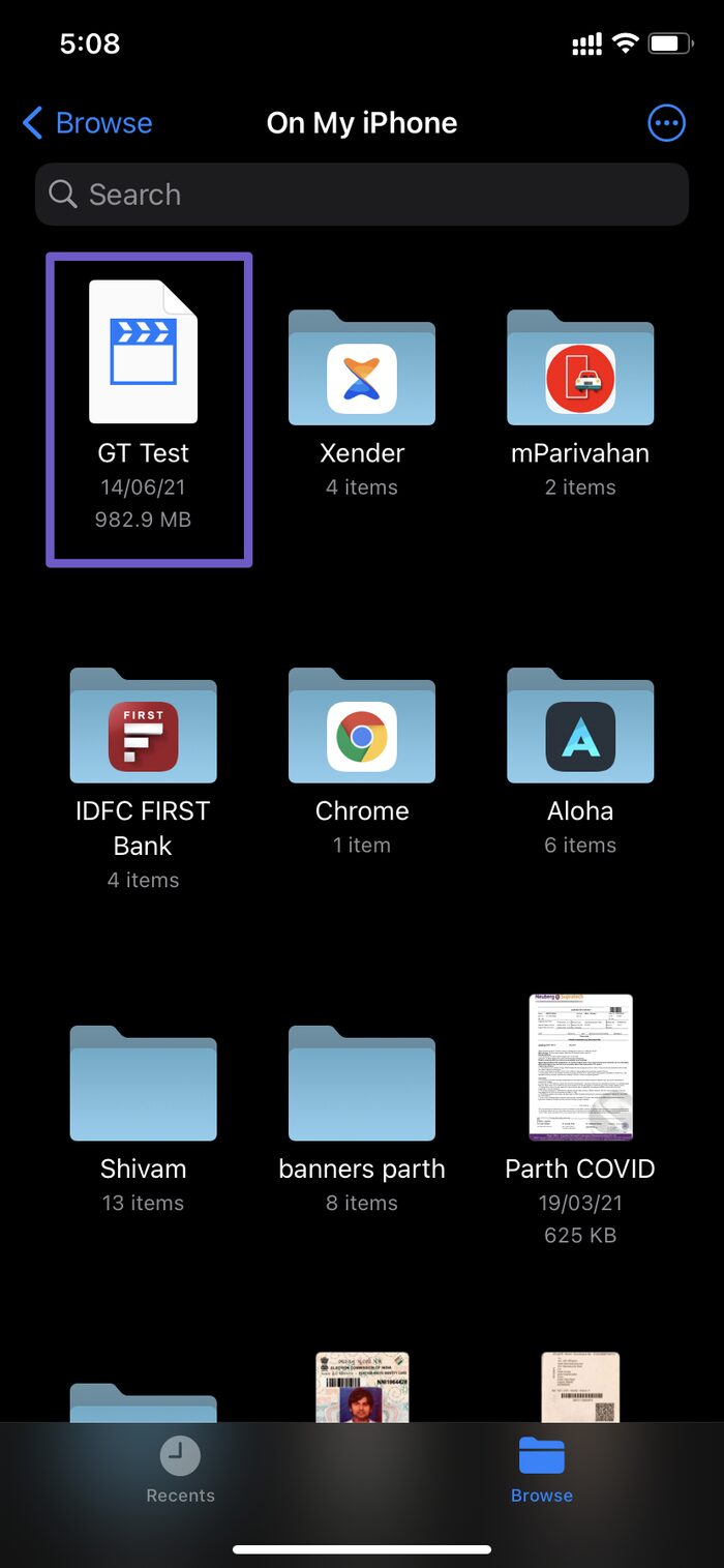 Locate the video location