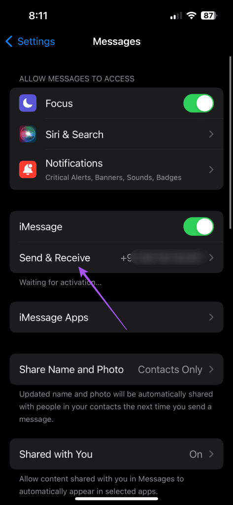 send and receive messages settings iphone 1