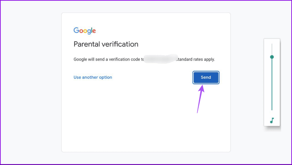 send parental verification code google tv