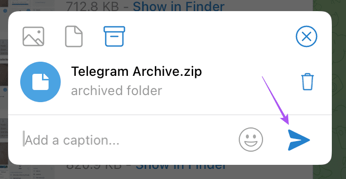 send zip file telegram mac