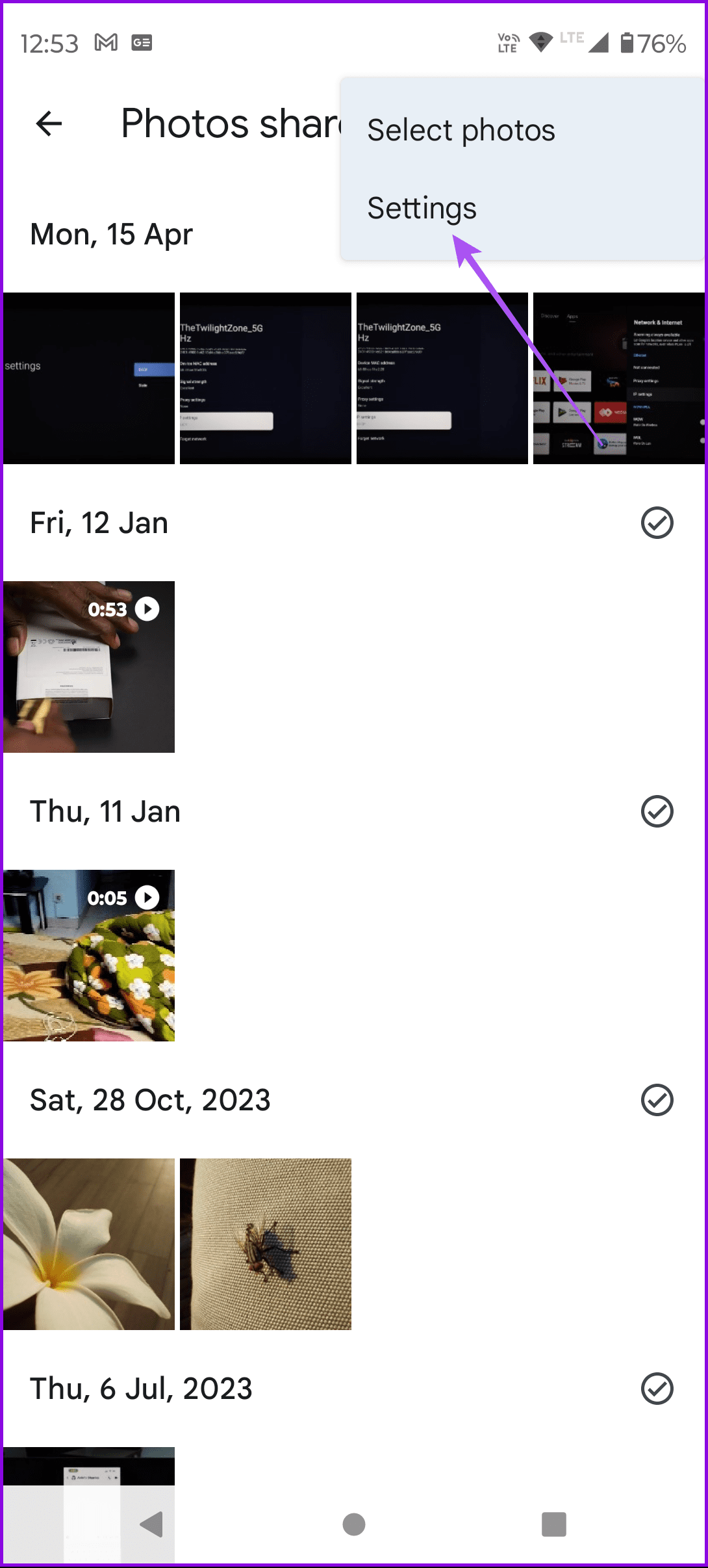 settings partner sharing google photos