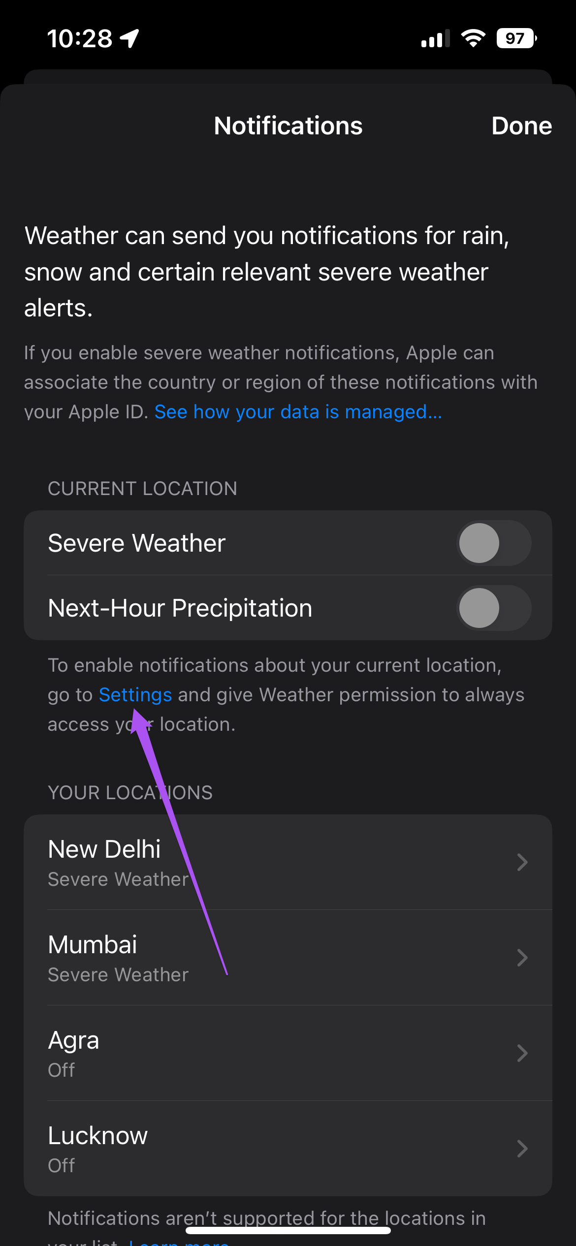 How to Enable Severe Weather Alerts on iPhone and Android - 99