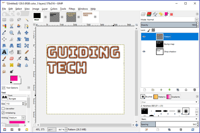 Shadow To Text In Gimp 13