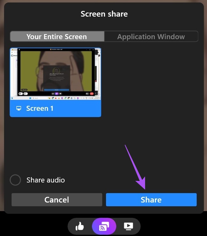 share screen messenger windows 11
