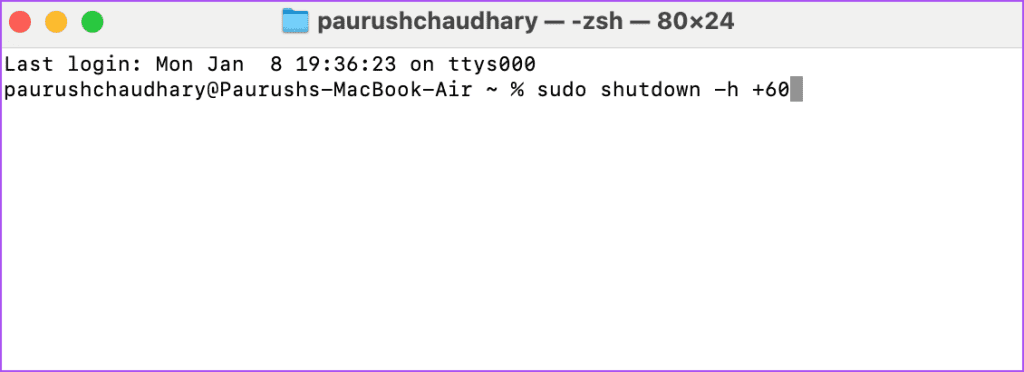shutdown timer mac 1