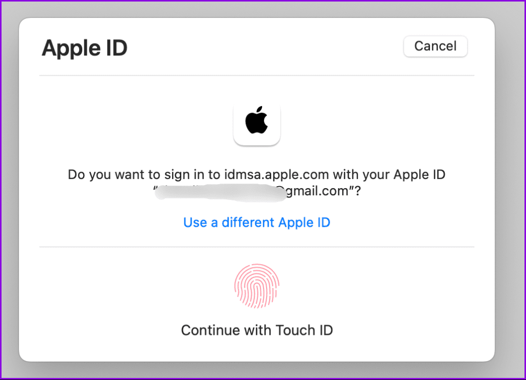 sign in using apple id 