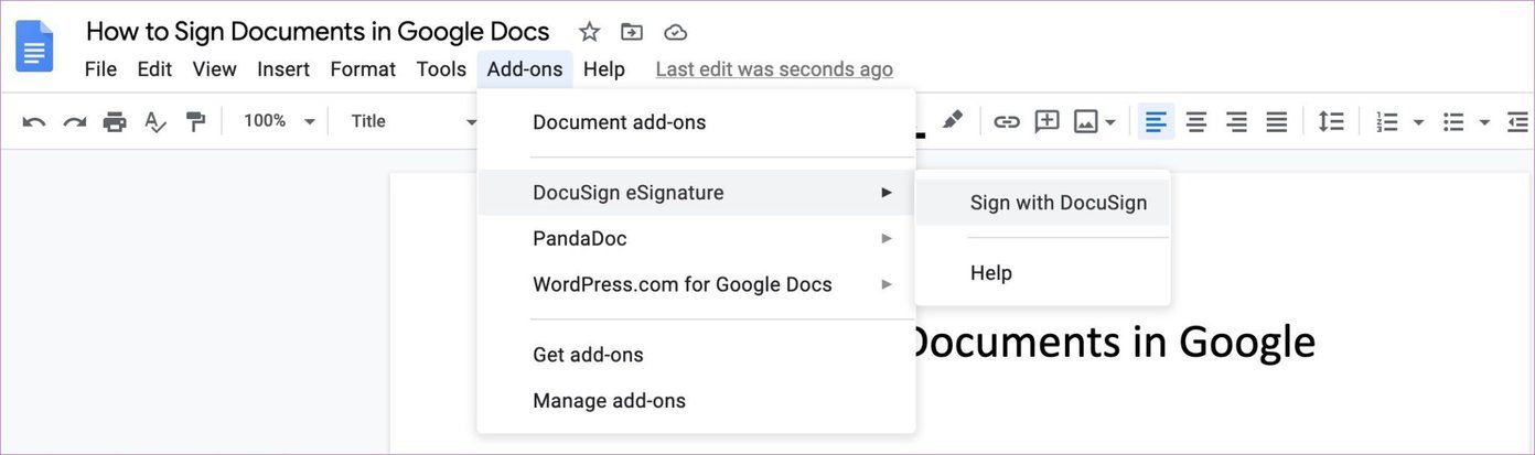 Sign with docusign