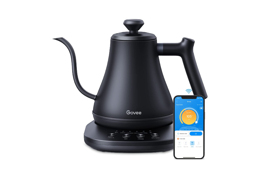 Connected Kitchen Kettles : Govee Smart Electric Gooseneck Kettle