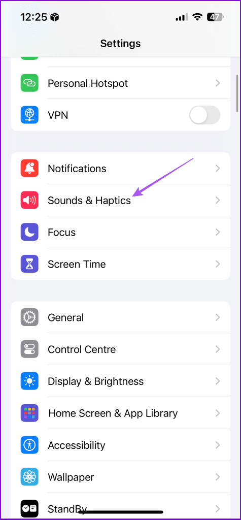 sounds and haptics settings iphone