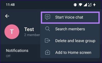 Start voice chat
