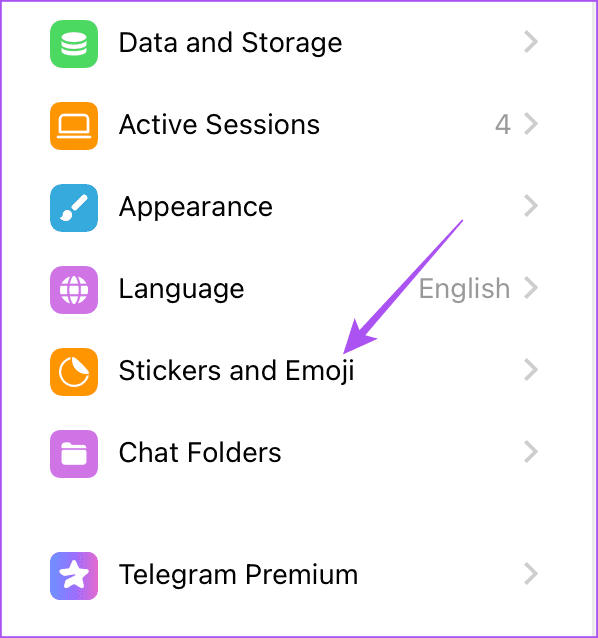 stickers and emoji settings telegram