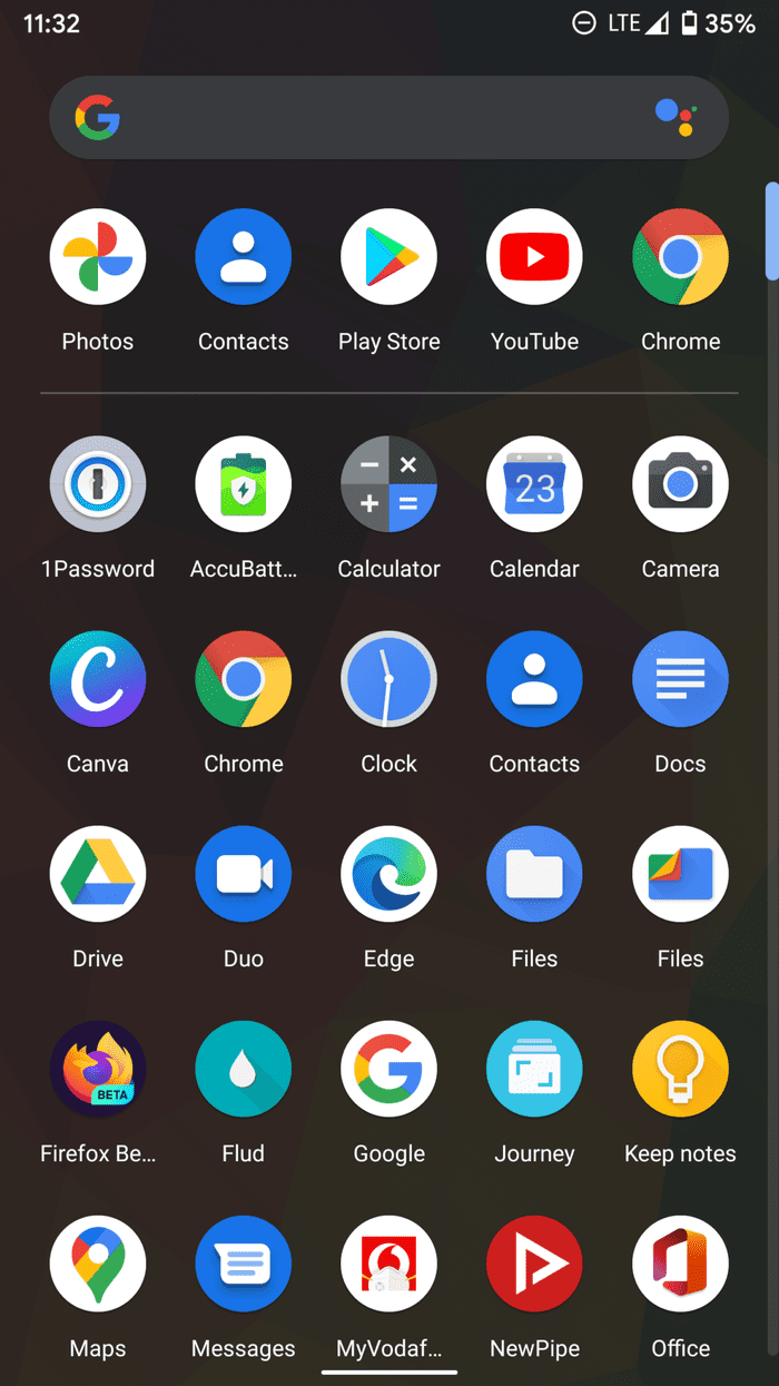 Stock android home 2