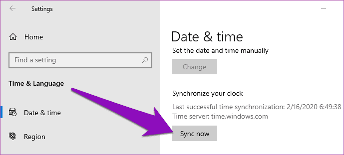 Synchronize windows 10 time microsoft server 01