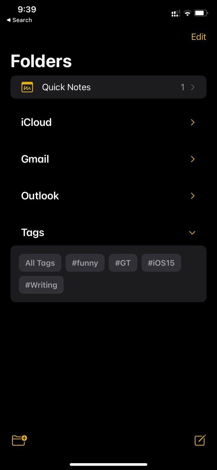 Tags added in app