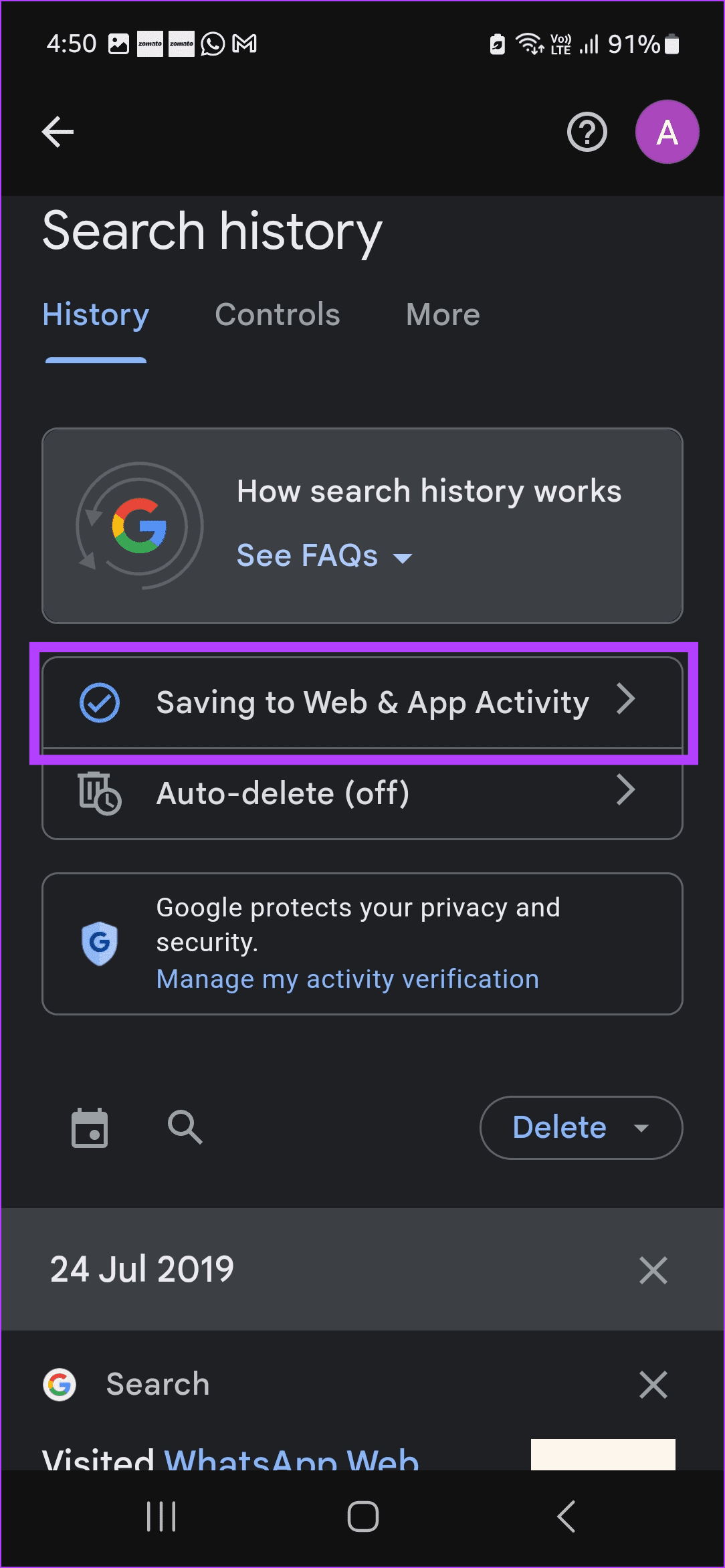 tap on Saving to Web App Activity
