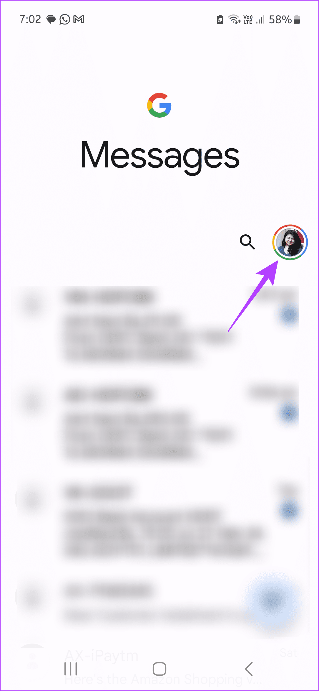 tap on your profile icon 2