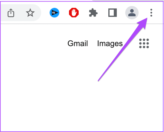 three dots chrome browser mac