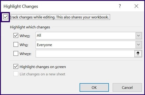 Track changes on microsoft excel step 18