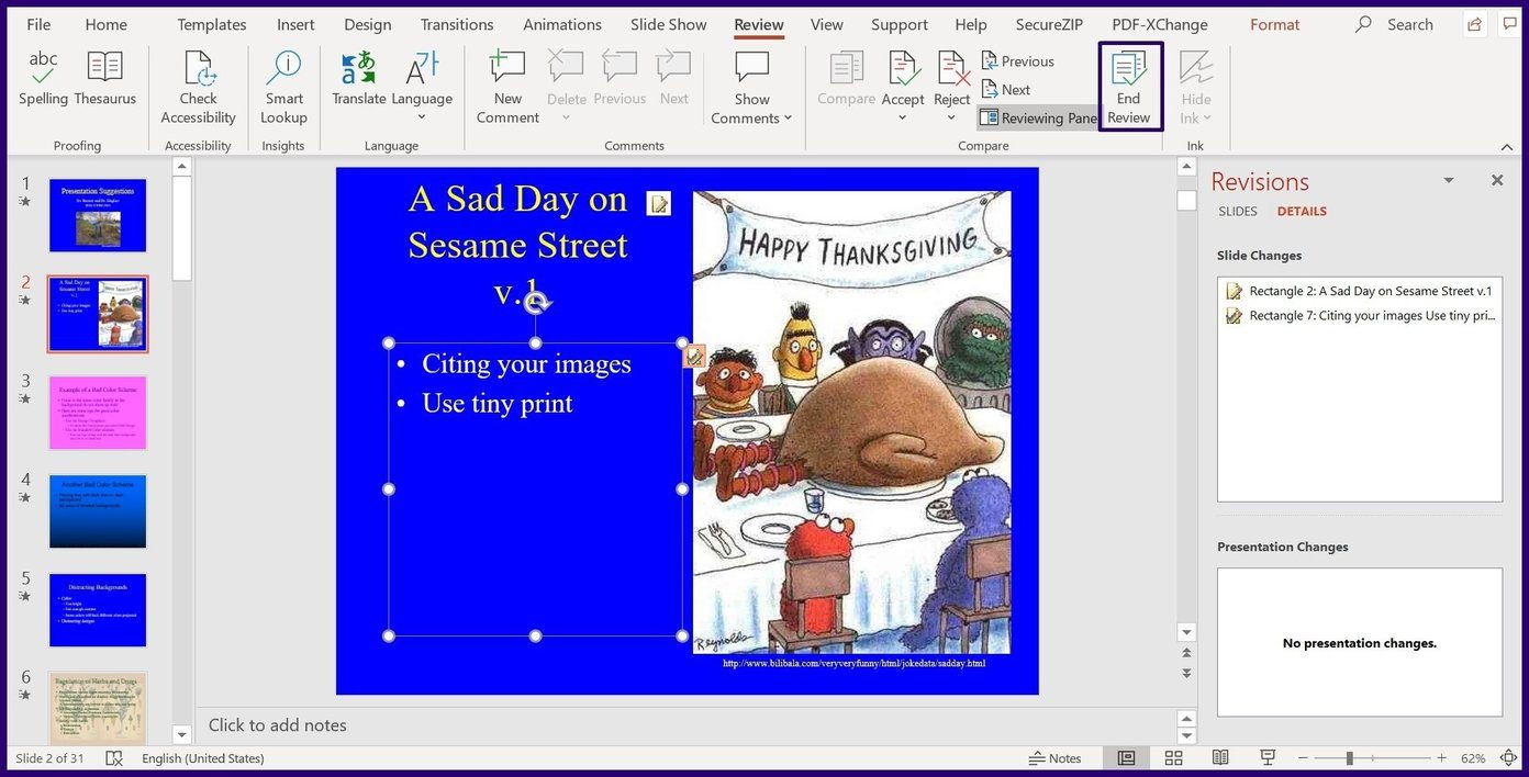 Track changes on microsoft powerpoint step 10
