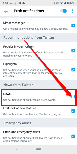 Turn Off Twitter News For You Notifications 6