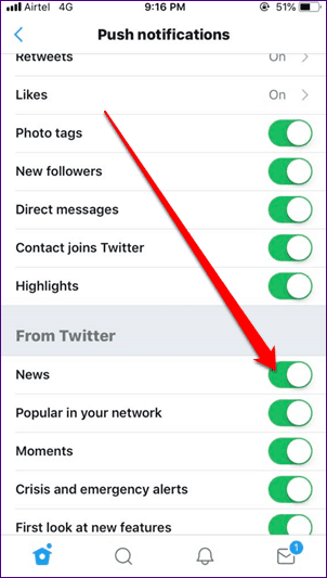 Turn Off Twitter News For You Notifications 6A