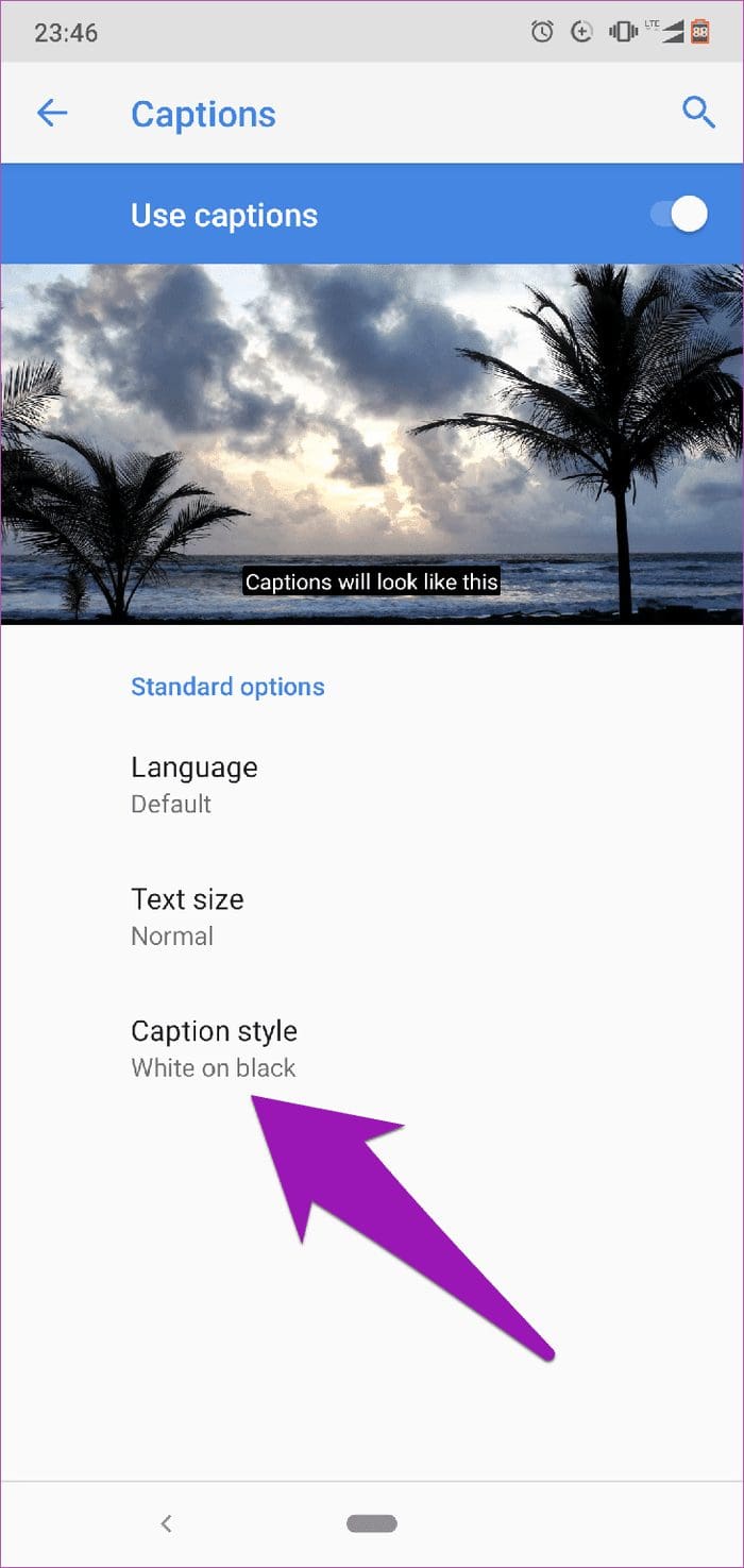 Turn On Caption On Android