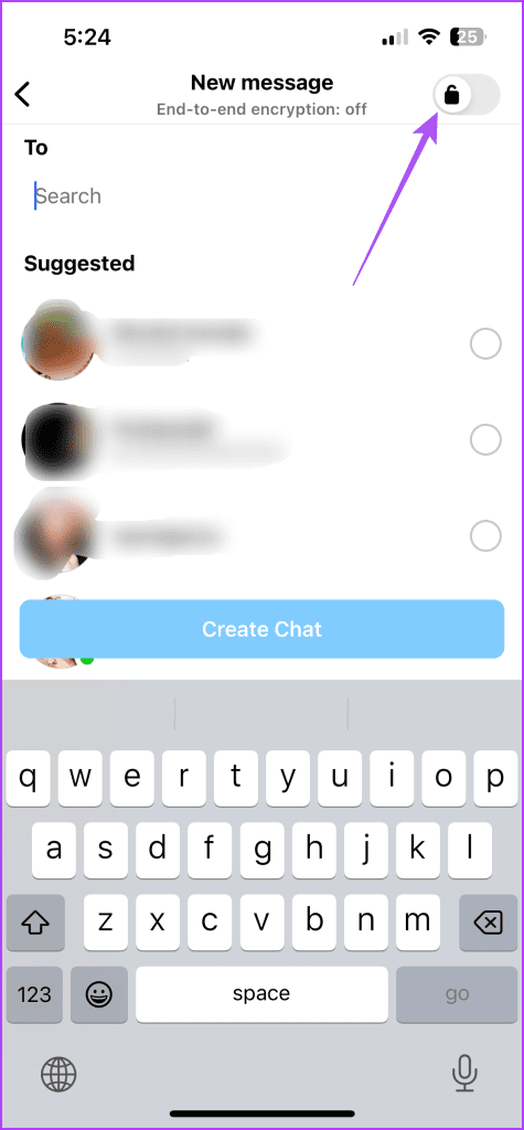 turn on end to end encryption instagram chat 
