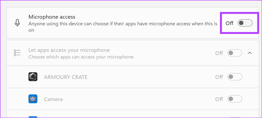 turn on the toggle 2