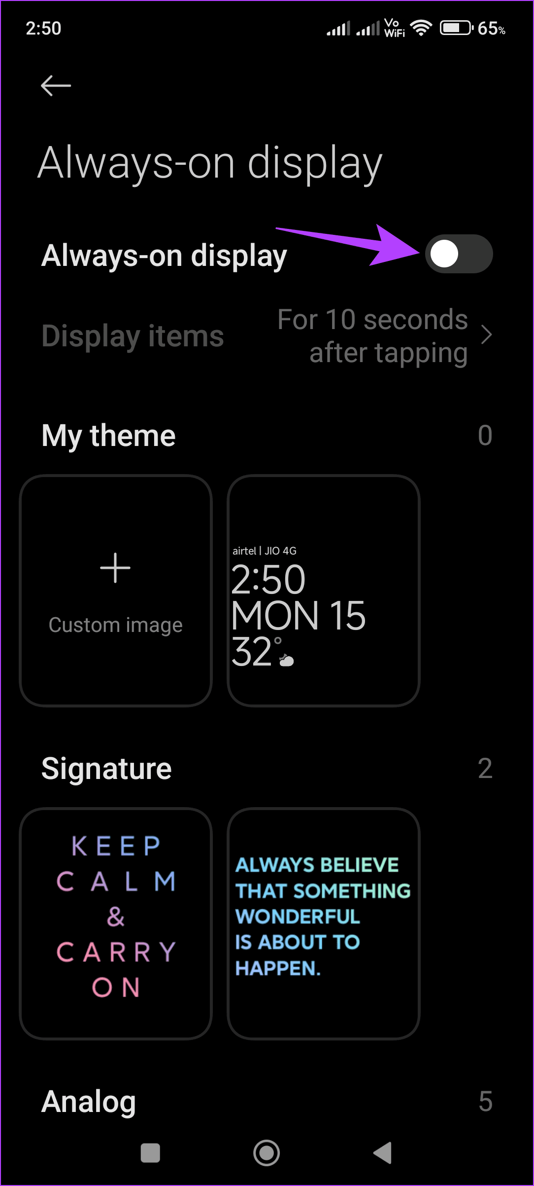 turn the toggle off 2