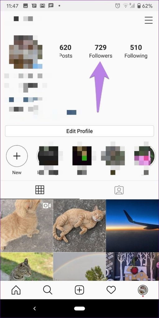 Go to Instagram profile and tap Follow